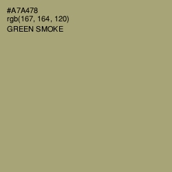 #A7A478 - Green Smoke Color Image